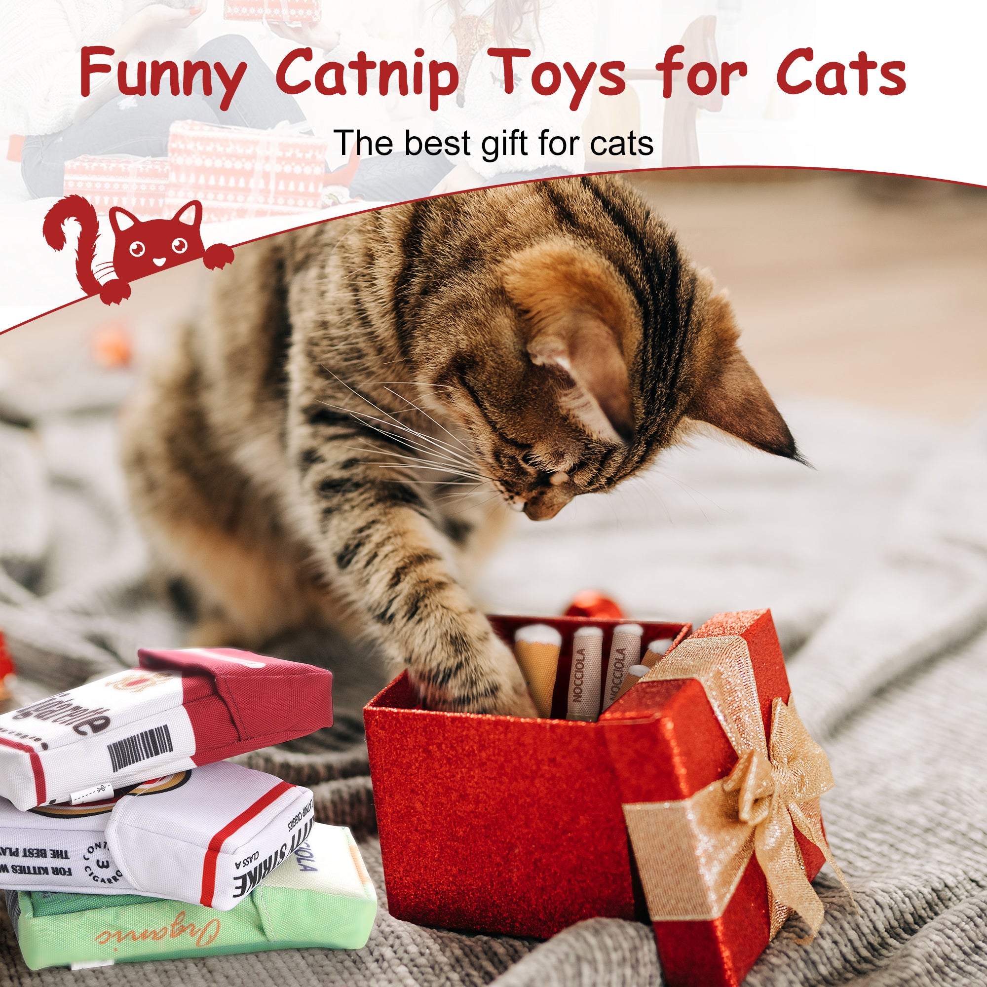 3 Pack Kitty Strike 100% Pure Catnip Filled Cat Toys
