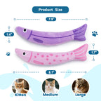 2 Pack Trophy Fish 100% Pure Catnip Filled Crinkly Cat Toys