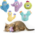 5 Pack Colorful Cactus 100% Pure Catnip Filled Cat Toys