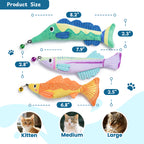 3 Pack Topmouth Trophy Fish 100% Pure Catnip Filled Cat Toys with Bell
