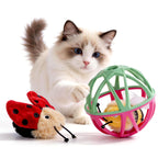 Twittering Rolling Ball Cat Toy with 2 Pack Catnip Bugs