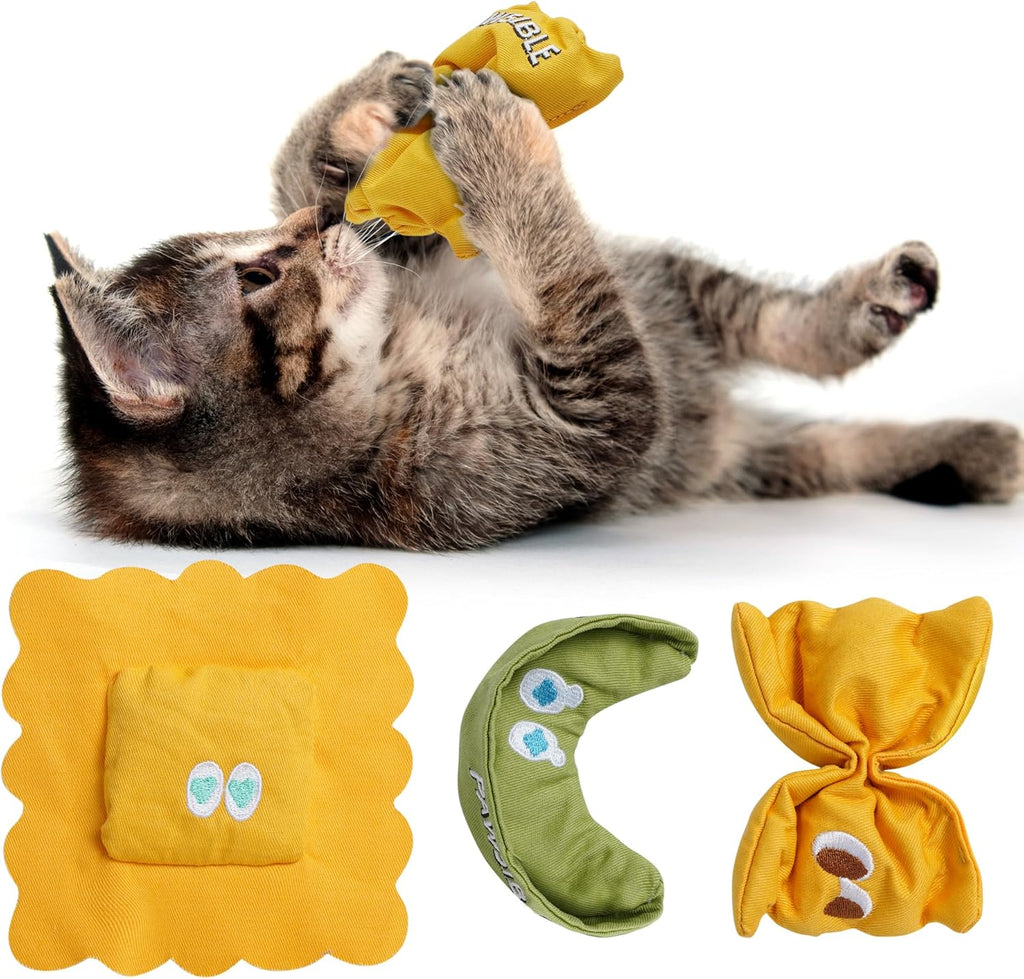 3 Pack Pasta 100% Pure Catnip Filled Cat Toys