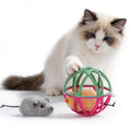 Twittering Rolling Ball Cat Toy with 2 Pack Catnip Rats