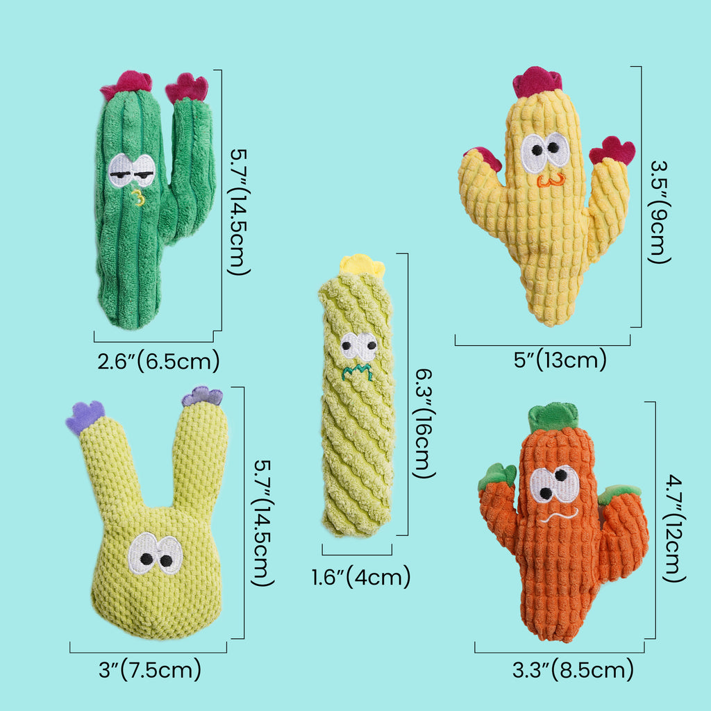 5 Pack Cactus 100% Pure Catnip Filled Cat Toys