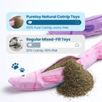 2 Pack Trophy Fish 100% Pure Catnip Filled Crinkly Cat Toys