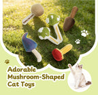 5 Pack Mushroom Natural Catnip Filled Cat Plush Toys