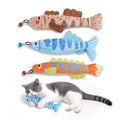 3 Pack Stripey Trophy Fish 100% Pure Catnip Filled Cat Toys with Bell