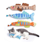 3 Pack Stripey Trophy Fish 100% Pure Catnip Filled Cat Toys with Bell