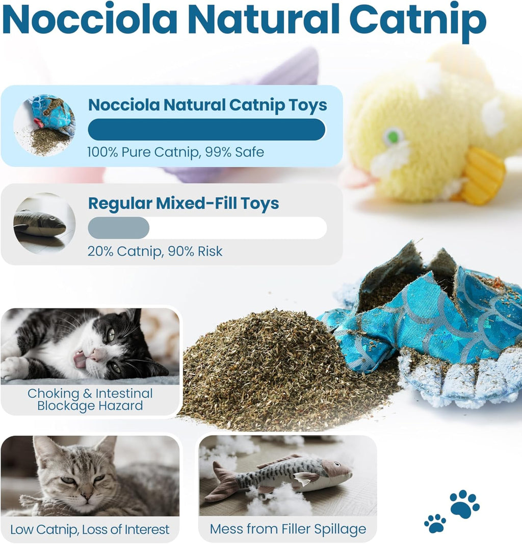 5 Pack Fish Gang Catnip Playset Cat Toys