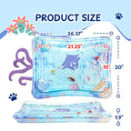 Thickened Cat Water Mat with Glowing Fish, Hot & Cold Dual-Use