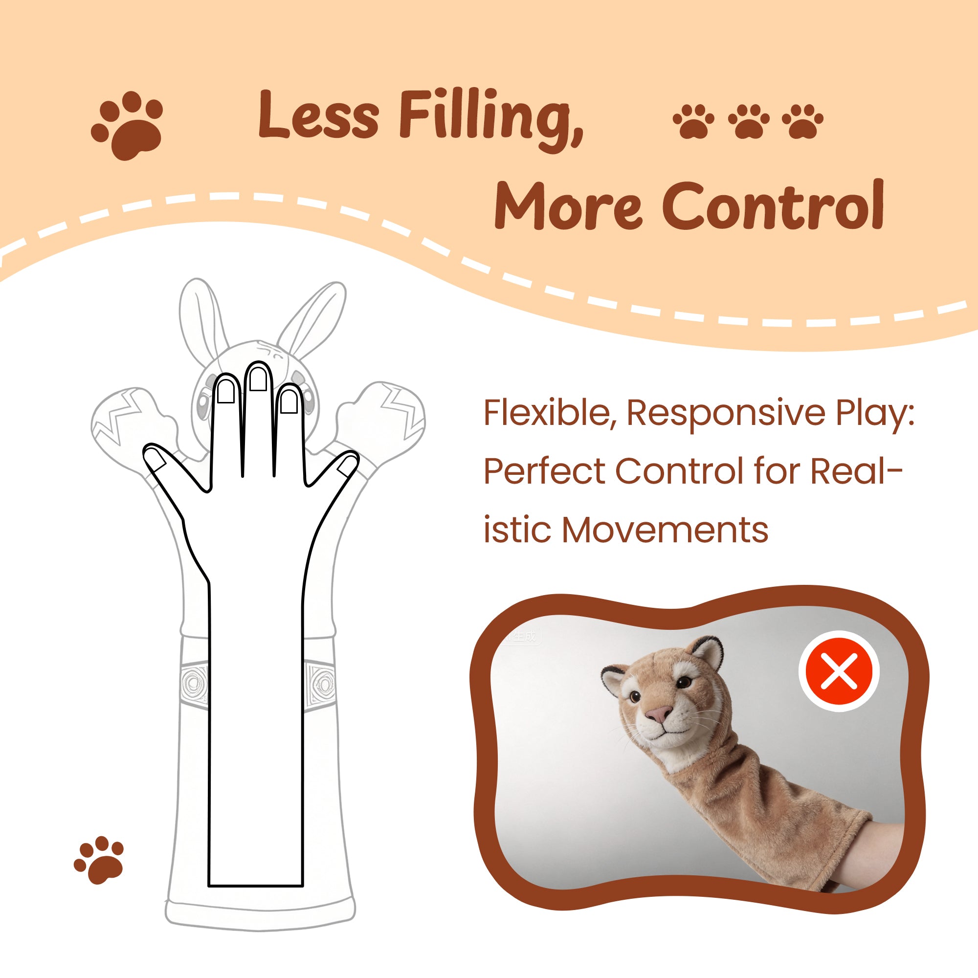 Rumble Roo Durable Cat Wrestling Puppet Glove with Catnip Pouches