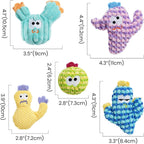 5 Pack Colorful Cactus 100% Pure Catnip Filled Cat Toys