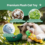 3 Pack Pickled Yummies Natural Catnip Filled Cat Plush Toys