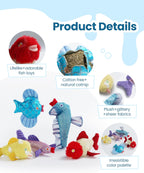5 Pack Fish Gang Catnip Playset Cat Toys