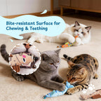 3 Pack Stripey Trophy Fish 100% Pure Catnip Filled Cat Toys with Bell