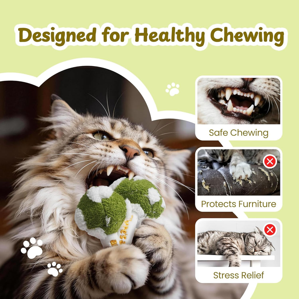 5 Pack Mushroom Natural Catnip Filled Cat Plush Toys