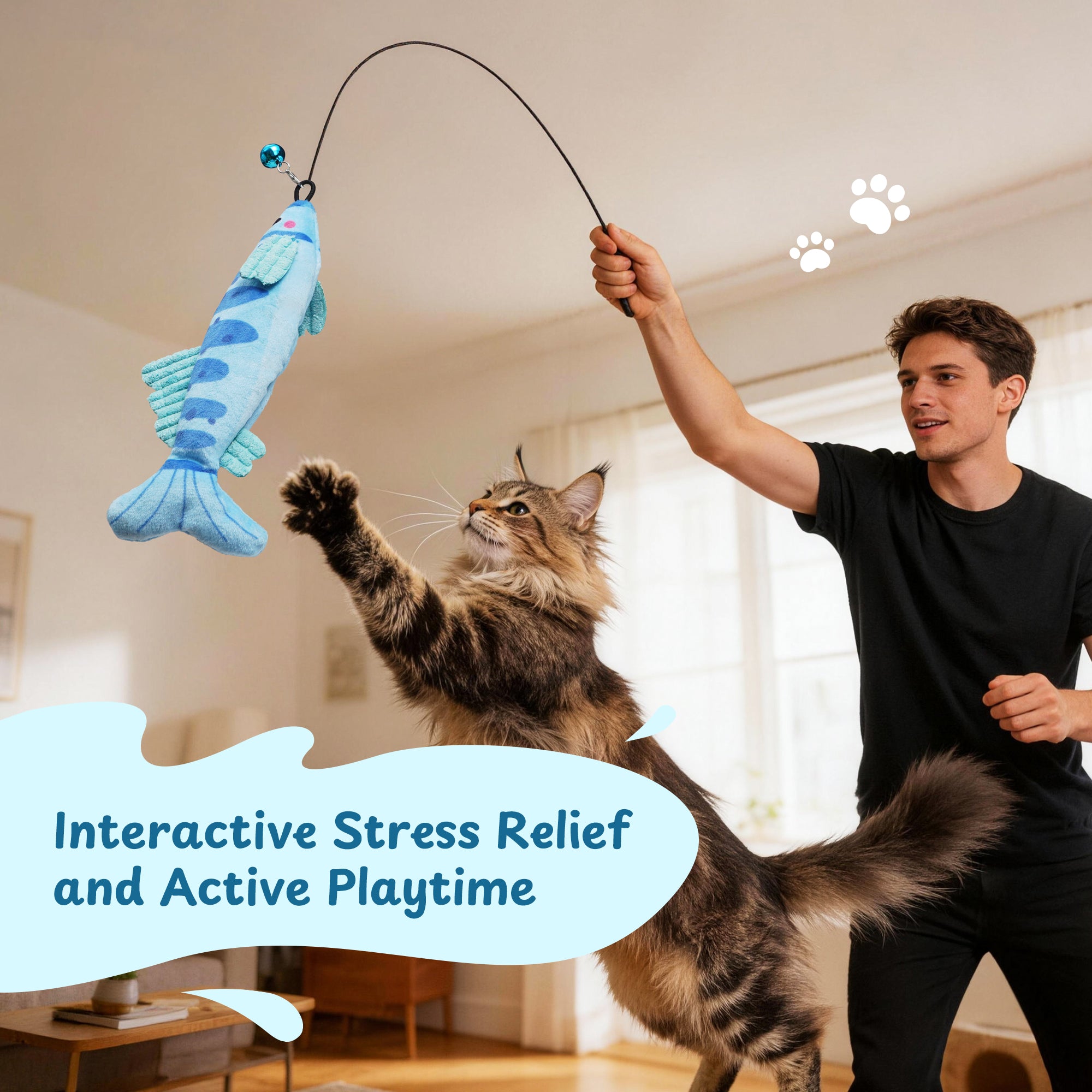 3 Pack Stripey Trophy Fish 100% Pure Catnip Filled Cat Toys with Bell