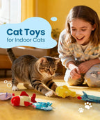 5 Pack Fish Gang Catnip Playset Cat Toys