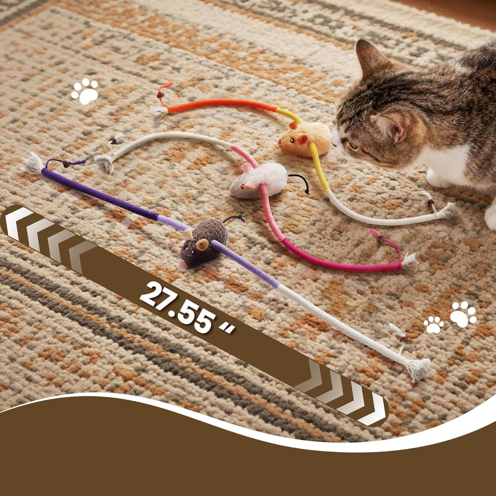 3 Pack Cat Chew Ropes with Catnip Filling Rats & Gall Fruits